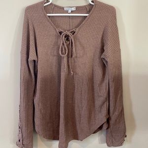 Moa Moa lace up blouse